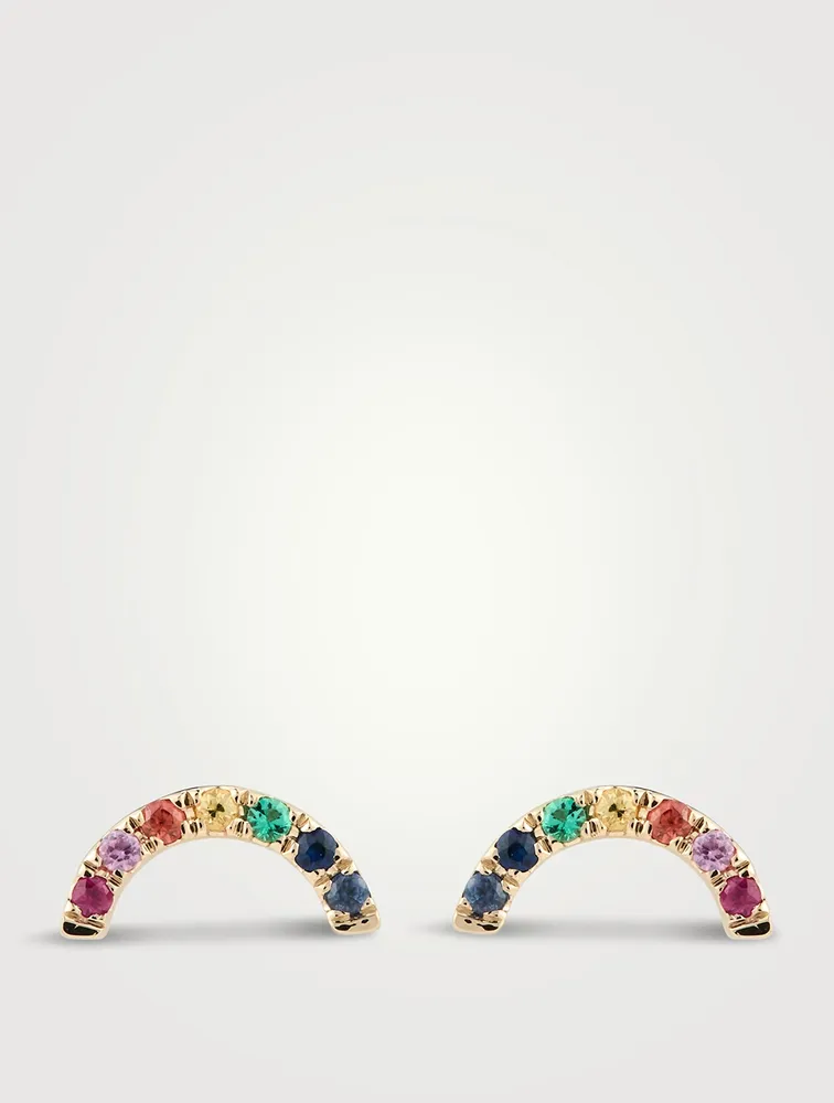 14K Gold Rainbow Earrings