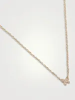 14K Gold Baby Butterfly Necklace With Diamonds