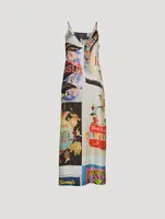 Stella McCartney x Disney Silk Twill Maxi Slip Dress Fantasia Poster Print