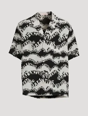 Silk Bowling Shirt Waves Archive 1970 Print