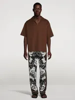 Silk Pajama Pants Floral Print