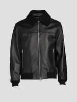 Leather Bomber Jacket