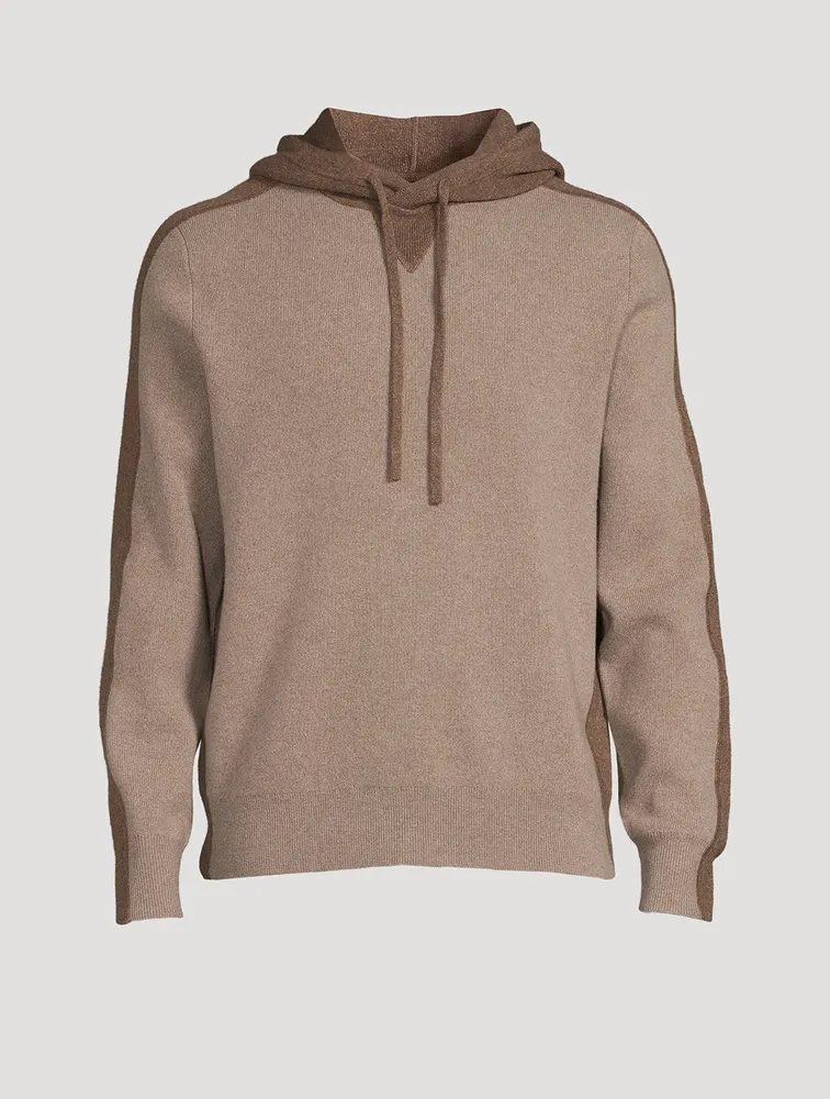 Wool And Cashmere Two-Tone Hoodie