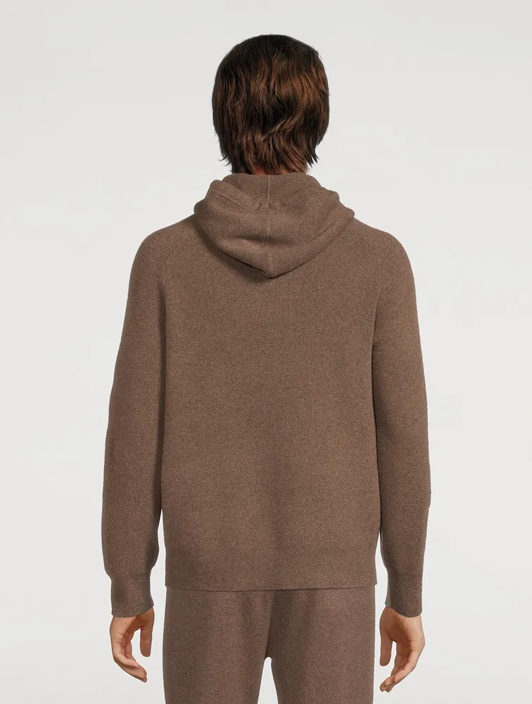 Wool And Cashmere Two-Tone Hoodie