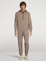 Wool And Cashmere Two-Tone Hoodie