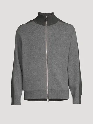 Wool And Cashmere Zipper Jacket
