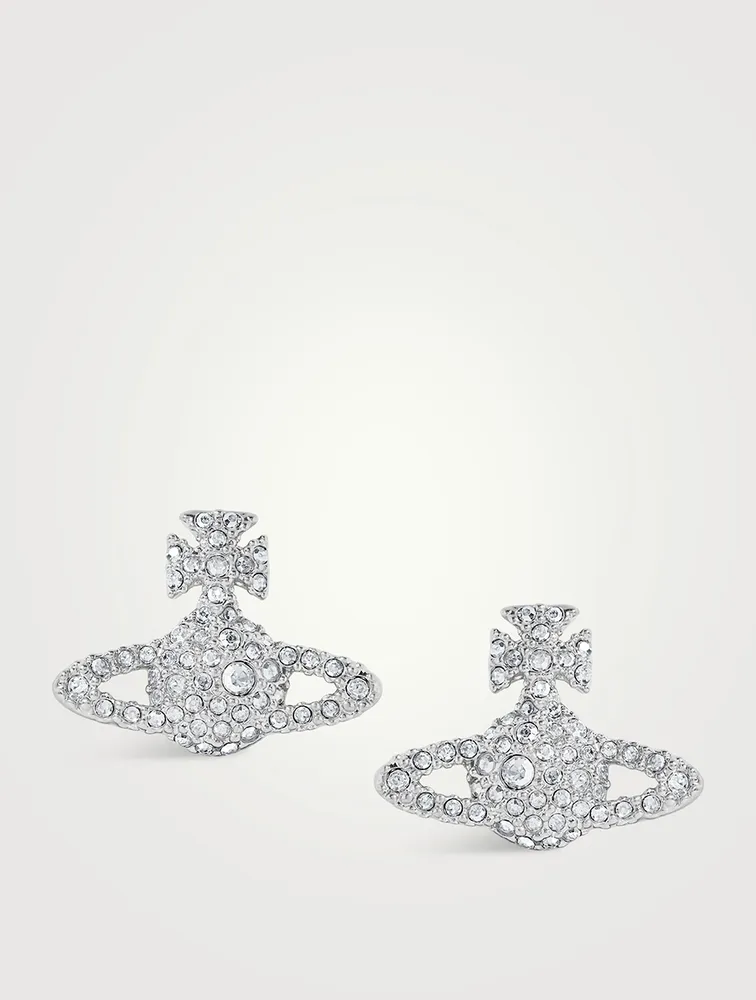 Grace Bas Relief Pavé Stud Earrings