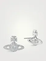 Grace Bas Relief Pavé Stud Earrings