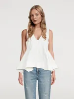 Cotton Twill Sleeveless Top