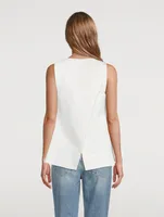 Cotton Twill Sleeveless Top