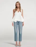 Cotton Twill Sleeveless Top