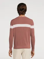 Cotton Sweater With Chest Stripe