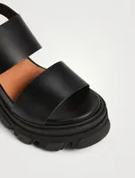 Leather Slingback Sandals