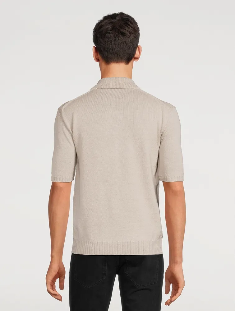 Wool Fine Knitted Polo Shirt