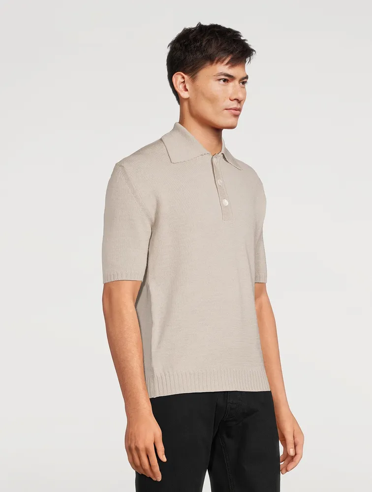 Wool Fine Knitted Polo Shirt