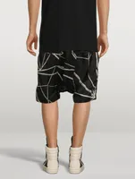 Ricks Pods Printed Drawstring Shorts