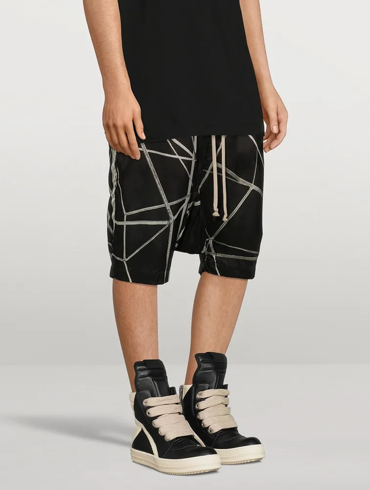Ricks Pods Printed Drawstring Shorts