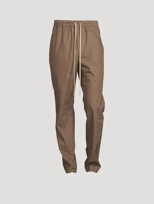 Cotton Slim-Fit Drawstring Pants