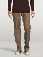 Cotton Slim-Fit Drawstring Pants