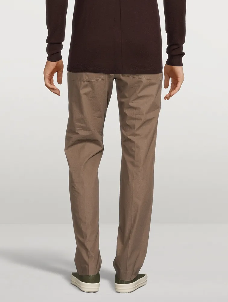 Cotton Slim-Fit Drawstring Pants
