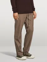 Cotton Slim-Fit Drawstring Pants