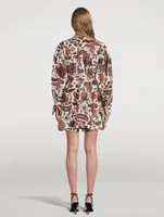 Catalina Tiered Mini Dress Floral Print