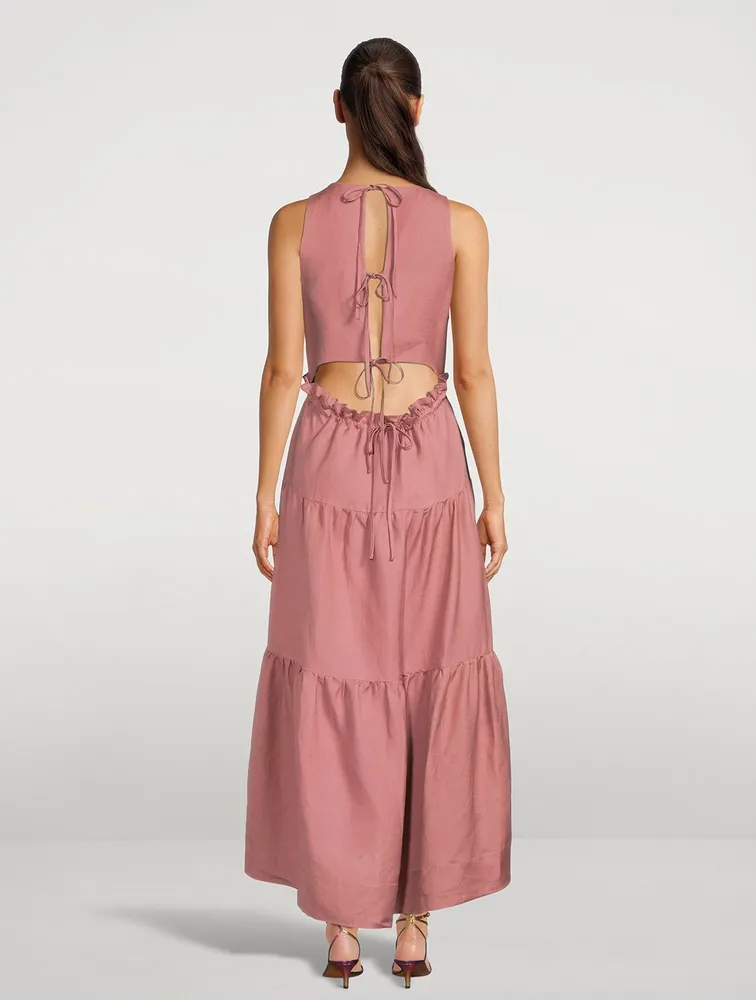 Vega Tie-Back Midi Dress