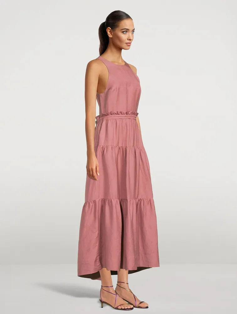 Vega Tie-Back Midi Dress