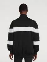 Quarter-Zip Pullover Sweatshirt With Badge