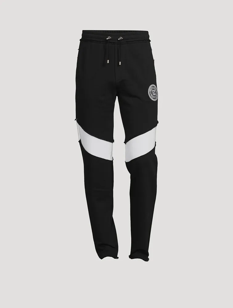 Cotton Drawstring Sweatpants With Badge