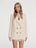 Luna Double-Breasted Linen Blazer