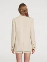 Luna Double-Breasted Linen Blazer
