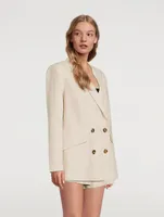 Luna Double-Breasted Linen Blazer