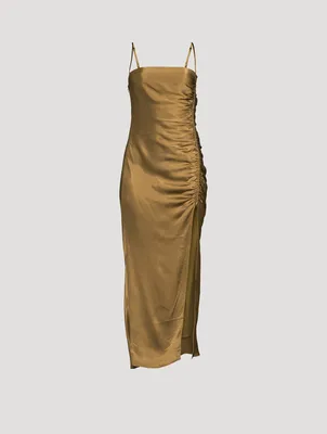 Thalia Bias-Cut Midi Dress