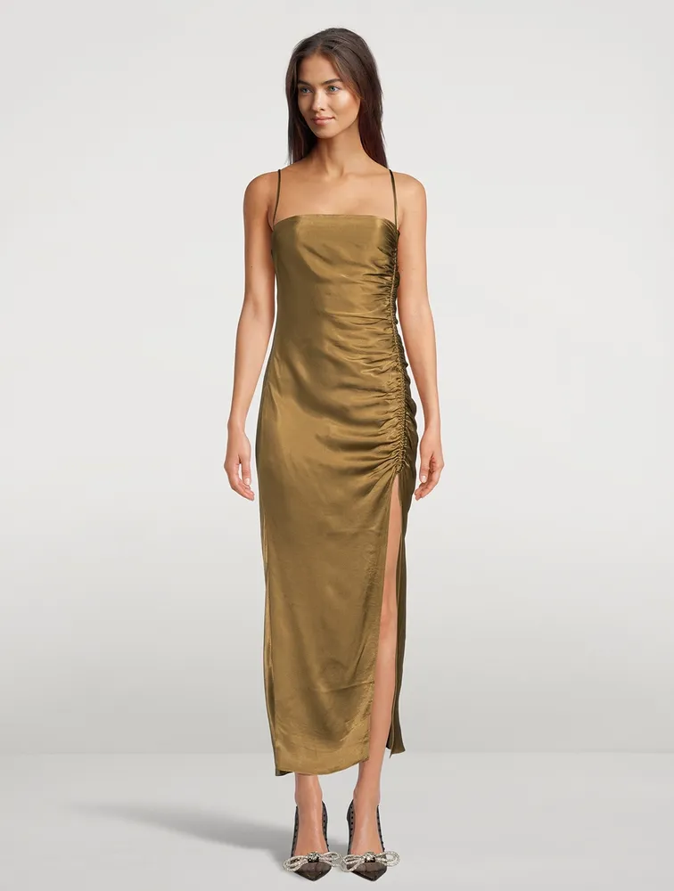 Thalia Bias-Cut Midi Dress