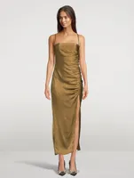 Thalia Bias-Cut Midi Dress