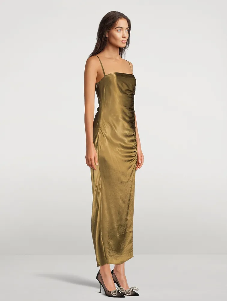 Thalia Bias-Cut Midi Dress