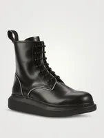 Leather Lace-Up Boots