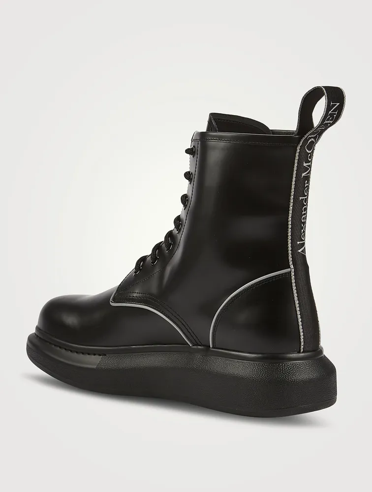 Leather Lace-Up Boots