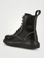 Leather Lace-Up Boots