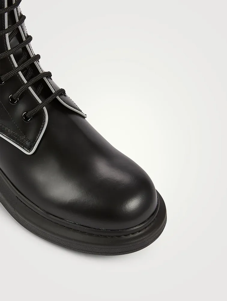 Leather Lace-Up Boots