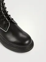 Leather Lace-Up Boots