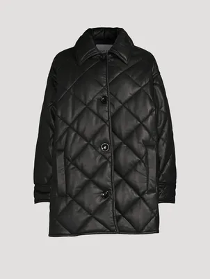 Nanna Faux Leather Quilted Jacket