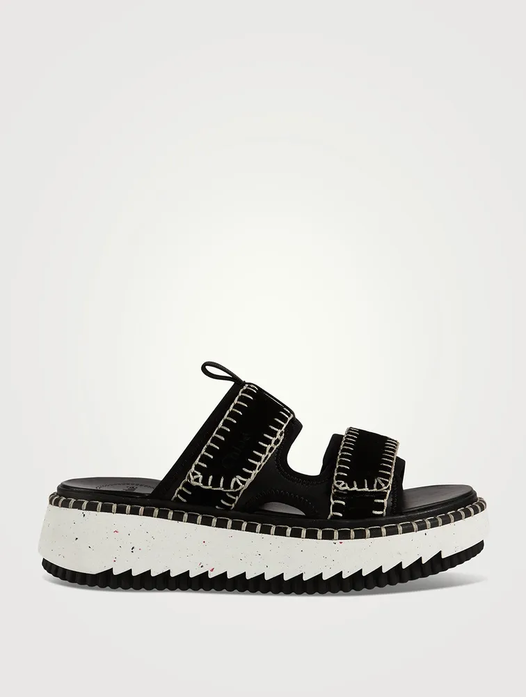 Lilli Leather Platform Slide Sandals