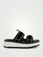 Lilli Leather Platform Slide Sandals