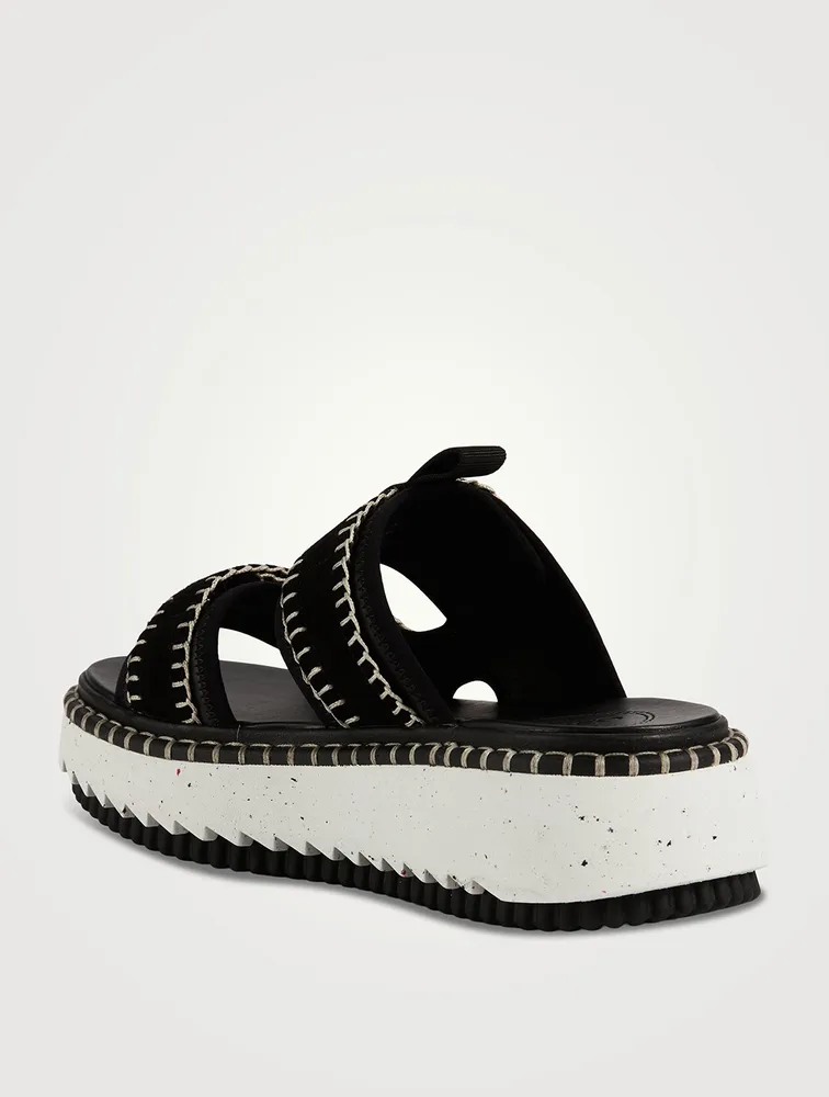 Lilli Leather Platform Slide Sandals