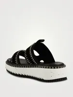 Lilli Leather Platform Slide Sandals