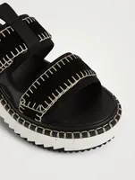 Lilli Leather Platform Slide Sandals