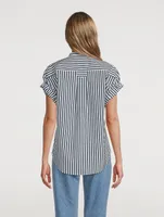 Sheila Pocket Shirt Stripe Print