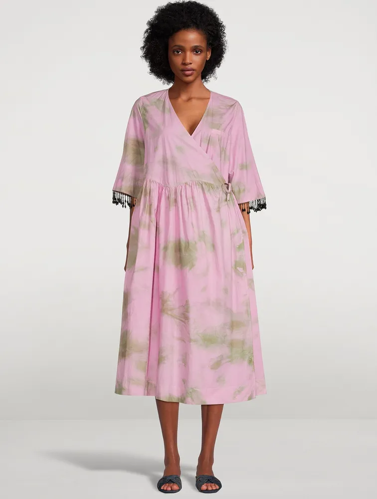 Re-Cut Printed Cotton Wrap Dress